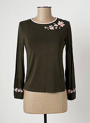 T-shirt manches longues manches longues vert PAUL BRIAL femme