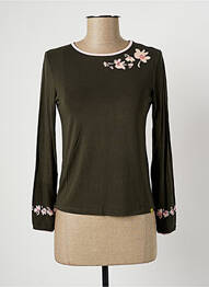T-shirt manches longues manches longues vert PAUL BRIAL femme