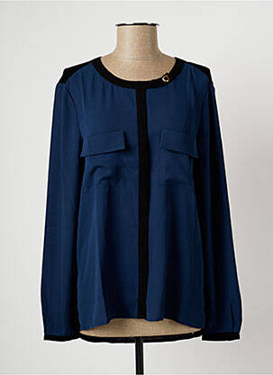 Chemisier coupe fluide manches longues bleu PAUL BRIAL femme