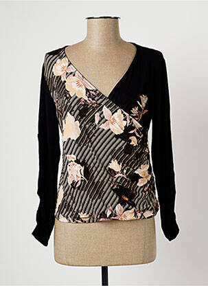 T-shirt manches 3/4 manches 3/4 noir PAUL BRIAL femme
