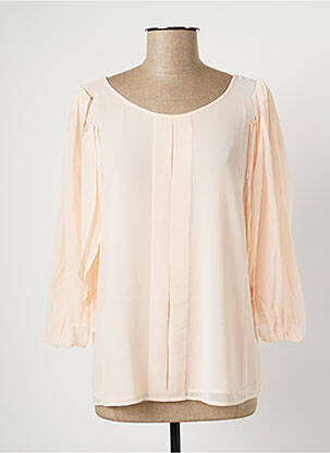 Blouse légère et transparente manches 3/4 rose PAUL BRIAL femme