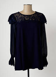 Top tissage jersey manches longues bleu PAUL BRIAL femme
