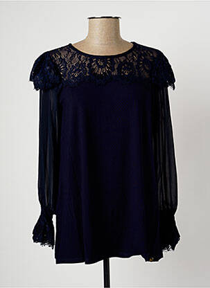 Top tissage jersey manches longues bleu PAUL BRIAL femme