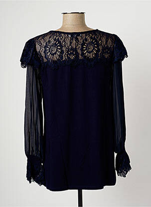 Top tissage jersey manches longues bleu PAUL BRIAL femme