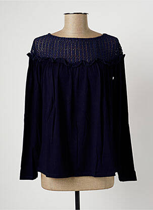 Top tissage jersey manches longues bleu PAUL BRIAL femme