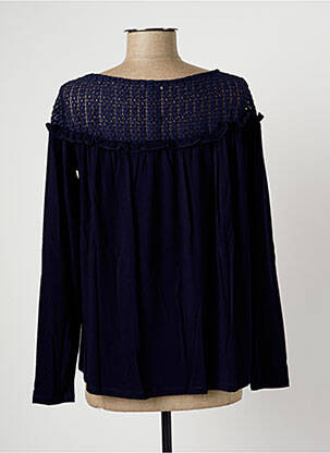 Top tissage jersey manches longues bleu PAUL BRIAL femme