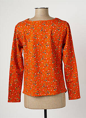 Top stretch manches longues orange PAUL BRIAL femme