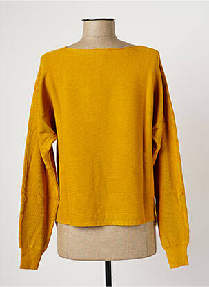 Pull coupe droite manches longues jaune PAUL BRIAL femme