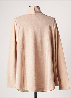 Gilet manches longues col rond beige MALOKA femme