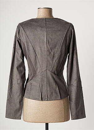 Veste casual col rond gris MALOKA femme