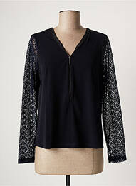 Blouse manches longues manches longues bleu MALOKA femme