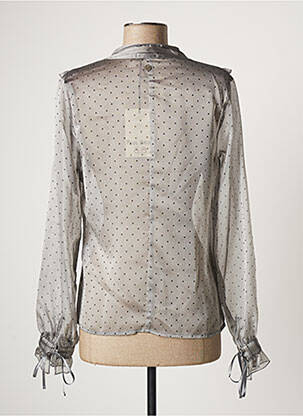 Chemisier coupe droite manches longues gris PAUL BRIAL femme