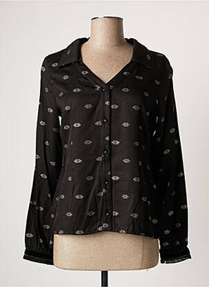 Chemisier imprimé fantaisie manches longues noir PAUL BRIAL femme