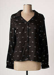 Chemisier imprimé fantaisie manches longues noir PAUL BRIAL femme