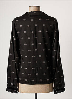Chemisier imprimé fantaisie manches longues noir PAUL BRIAL femme