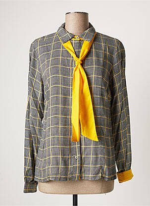 Chemisier coupe droite manches longues jaune PAUL BRIAL femme