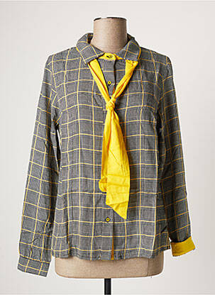 Chemisier coupe droite manches longues jaune PAUL BRIAL femme