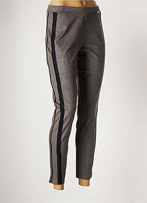 Pantalon slim stretch taille normale gris MALOKA femme
