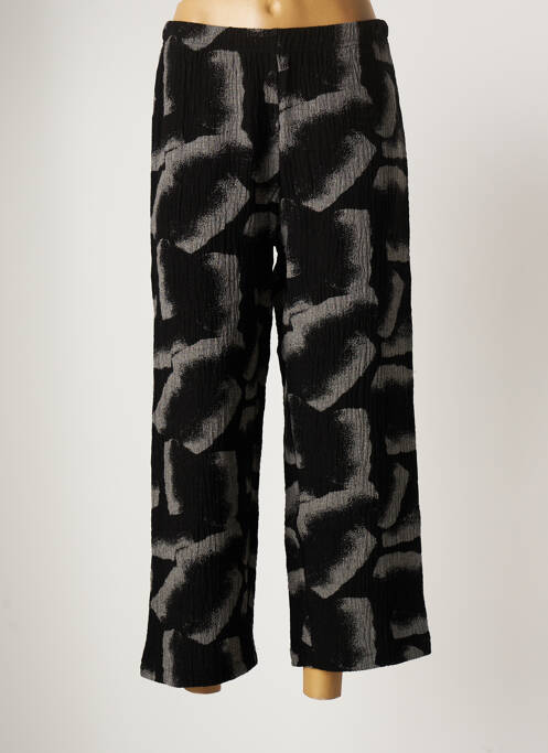 Pantalon large tissage crêpe taille basse noir G!OZE femme