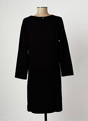 Robe mi-longue manches longues manches longues noir MALOKA femme