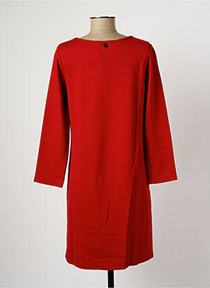 Robe mi-longue manches longues manches longues rouge MALOKA femme