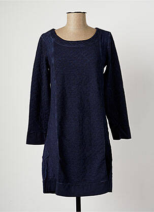 Robe courte manches longues manches longues bleu MALOKA femme