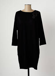 Robe courte manches 3/4 manches 3/4 noir MALOKA femme
