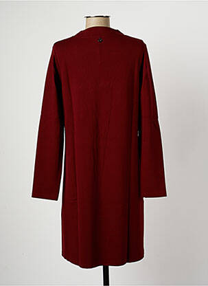 Robe mi-longue manches longues manches longues rouge MALOKA femme