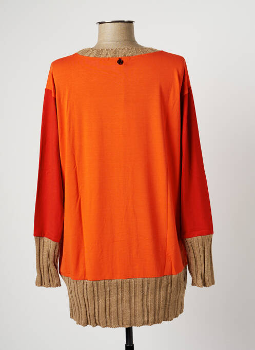 Tunique manches longues orange MALOKA pour femme