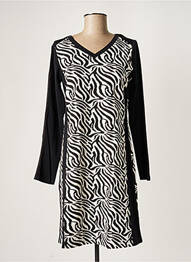 Robe courte manches longues manches longues noir MALOKA femme