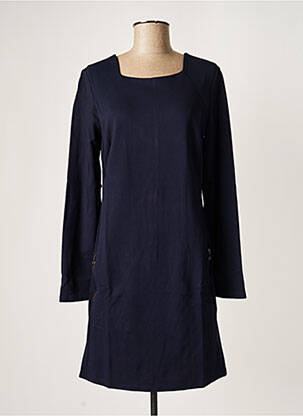 Robe courte fermeture zippée au dos manches longues bleu MALOKA femme