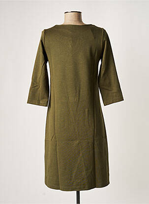 Robe mi-longue manches 3/4 manches 3/4 vert MALOKA femme