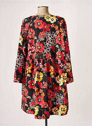 Robe courte manches 3/4 manches 3/4 rouge G!OZE femme