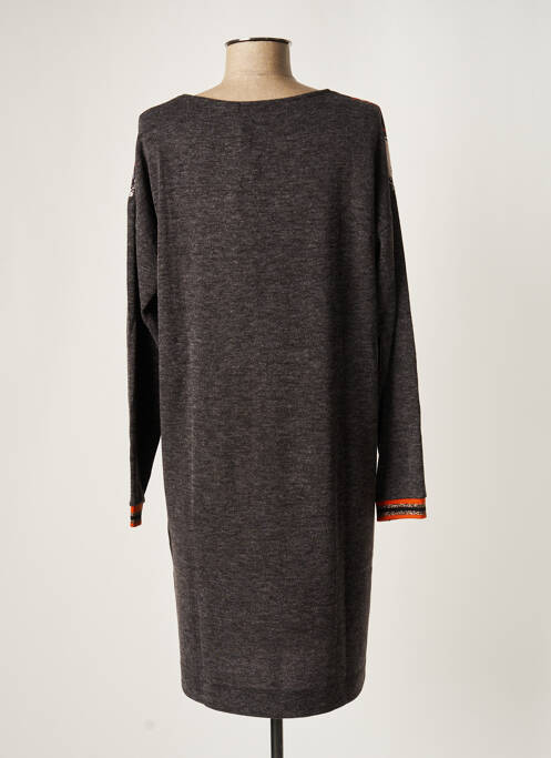 Robe mi-longue gris MALOKA pour femme