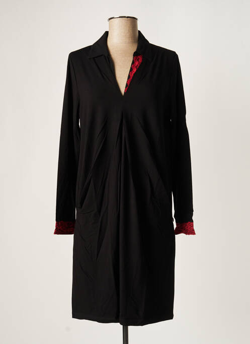 Robe mi-longue noir MALOKA pour femme