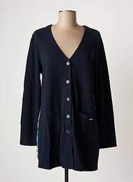 Gilet manches longues fermeture boutonnée sur le devant bleu MALOKA femme