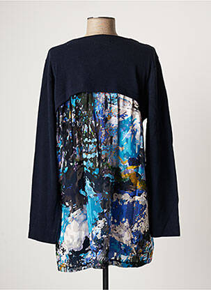 Gilet manches longues fermeture boutonnée sur le devant bleu MALOKA femme