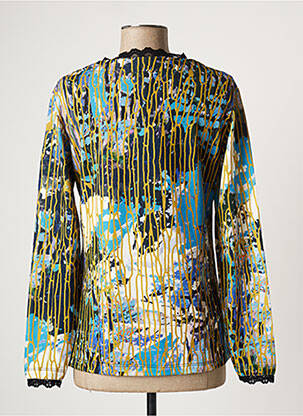 Gilet manches longues fermeture boutonnée sur le devant bleu MALOKA femme