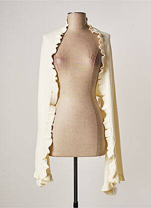 Boléro maille fine blanc PAUL BRIAL femme