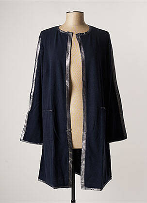 Gilet manches longues manches longues bleu MALOKA femme