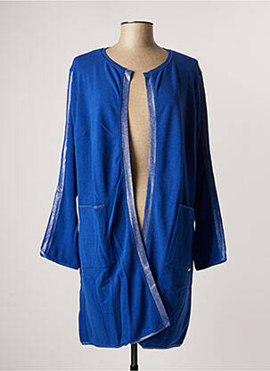 Gilet manches longues manches longues bleu MALOKA femme