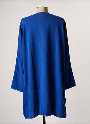 Gilet manches longues manches longues bleu MALOKA femme
