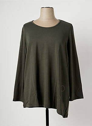 Pull stretch manches longues vert MALOKA femme