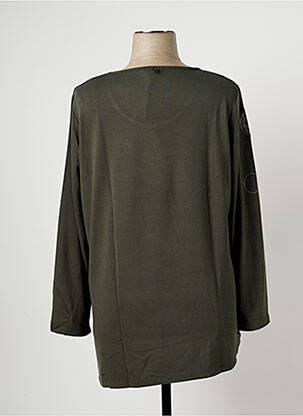 Pull stretch manches longues vert MALOKA femme