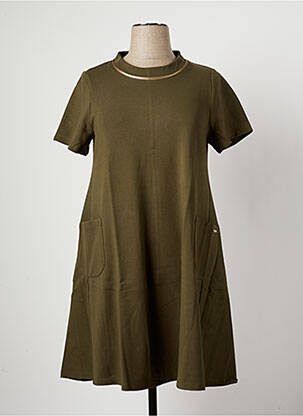 Robe mi-longue vert MALOKA pour femme