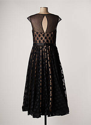 Robe longue manches courtes manches courtes noir PAUL BRIAL femme