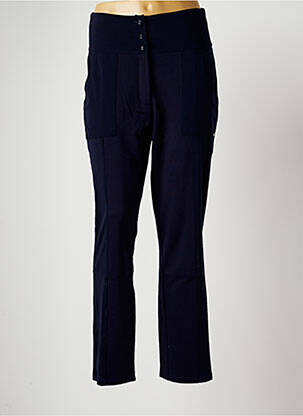 Pantalon droit stretch taille normale bleu MALOKA femme
