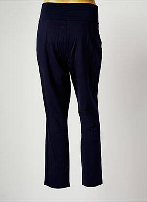 Pantalon droit stretch taille normale bleu MALOKA femme