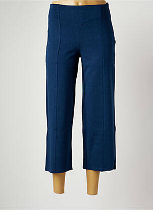 Pantacourt coupe droite taille normale bleu MALOKA femme