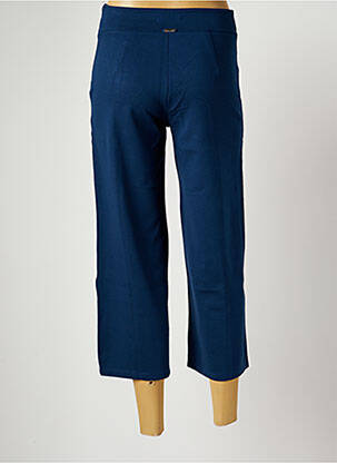 Pantacourt coupe droite taille normale bleu MALOKA femme